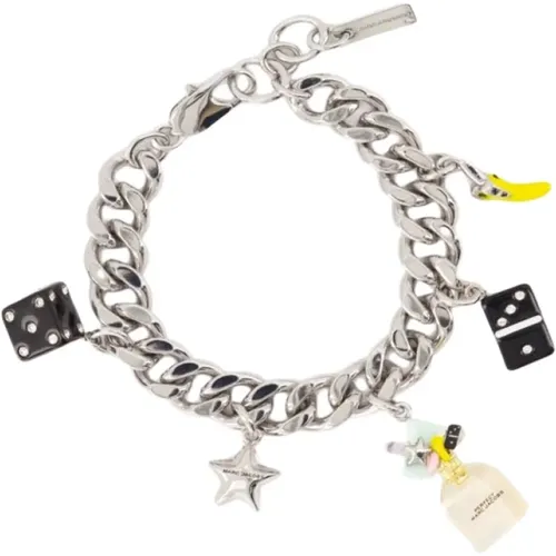 Bracelets, female, , Size: ONE SIZE Charm Bracelet - Metal - Silver - Marc Jacobs - Modalova