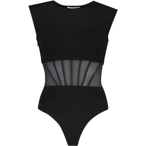 Ärmelloses Bodysuit mit transparentem Einsatz - alexander mcqueen - Modalova