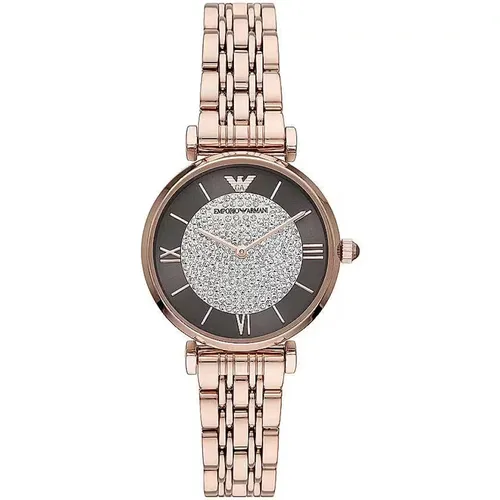 Watches, female, , Size: ONE SIZE Elegant Rose Gold-Tone Womens Watch - Emporio Armani - Modalova