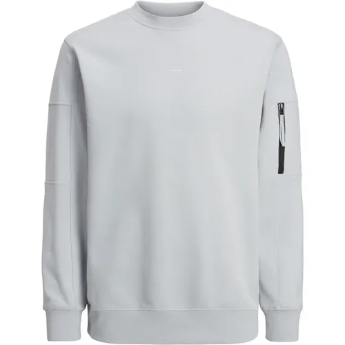 Rippstrick Sweatshirt mit Ärmeltasche , Herren, Größe: XL - jack & jones - Modalova