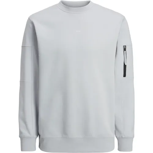 Rippstrick Sweatshirt mit Ärmeltasche - jack & jones - Modalova