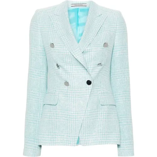 Blazers, female, , Size: M Clear Double-Breasted Jacket - Tagliatore - Modalova