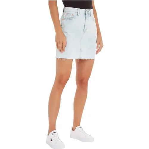 Short Denim Skirt , female, Sizes: W27 - Tommy Jeans - Modalova