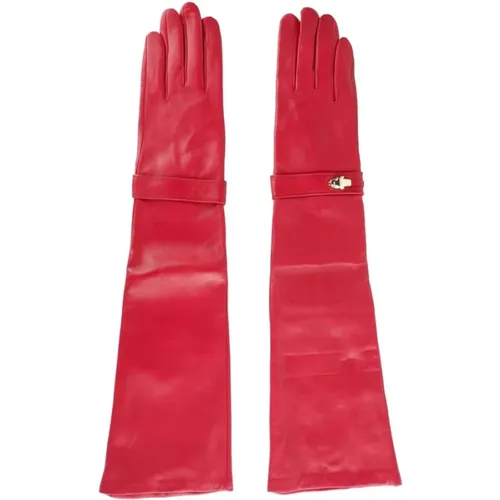 Gloves, unisex, , Size: 7 IN Elegant Lambskin Leather Gloves - Cavalli Class - Modalova