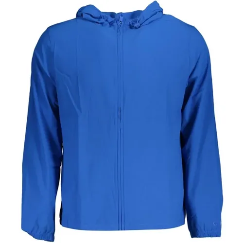 Sportliche Kapuzenjacke in leuchtendem Blau , Herren, Größe: 2XL - Calvin Klein - Modalova