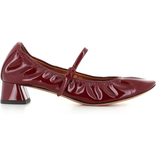 Pumps, female, , Size: 7 US Bordeaux Flat Ballerina Shoes - Lanvin - Modalova