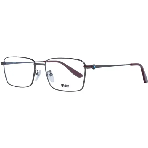 Glasses, male, , Size: ONE SIZE Gunmetal Trapezium Optical Frames - BMW - Modalova