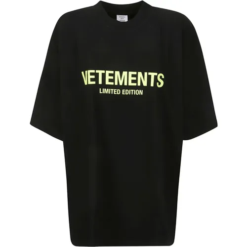 Limitiertes Editionslogo T-Shirt , Herren, Größe: XS - Vetements - Modalova