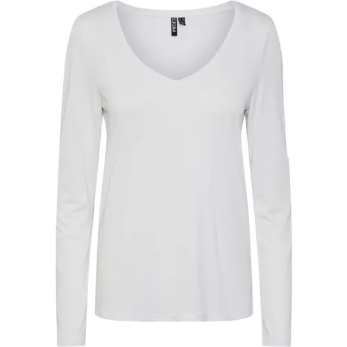 Langarm T-Shirt Pieces - Pieces - Modalova