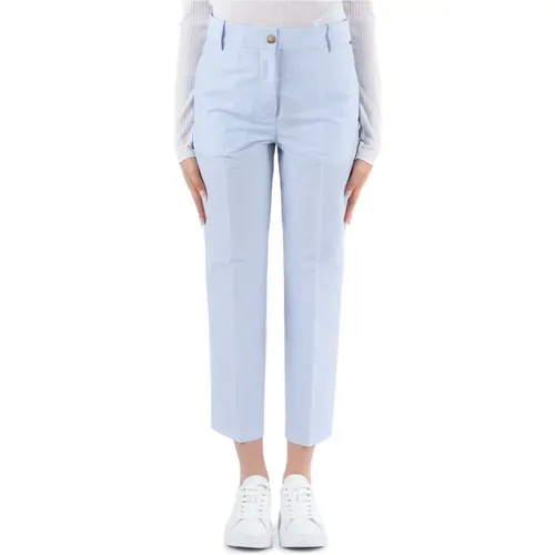 Striped straight fit cotton pants , female, Sizes: M, S, XS - Tommy Hilfiger - Modalova