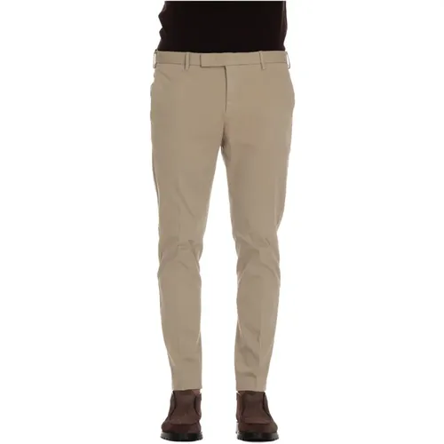 Chinos, male, , Size: XL Slim Fit Zip Trousers - PT Torino - Modalova