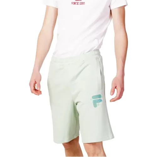 Grüne Baumwoll Herren Shorts , Herren, Größe: S - Fila - Modalova