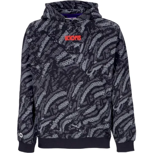 Hoodies, male, , Size: L Deco Hoodie with Tentacles Print - Octopus - Modalova