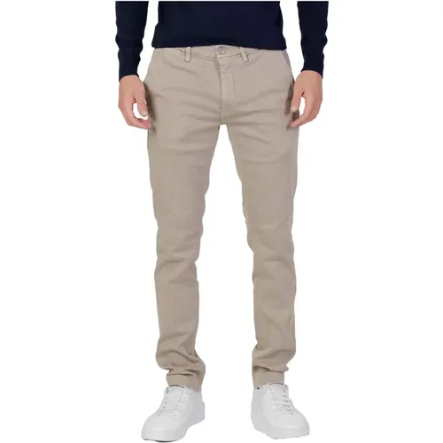 Chinos, male, , Size: W30 L30 Plain Zip Trousers Fall/Winter - Replay - Modalova