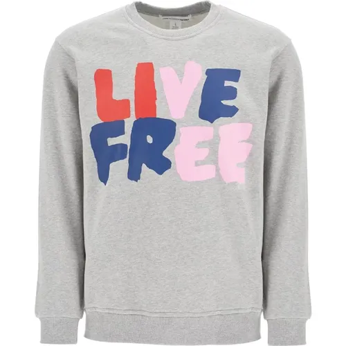 Sweatshirts, male, , Size: S Live Free Hooded Sweatshirt - Comme des Garçons - Modalova