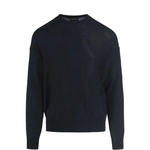 Woven Eagle Sweater XL , male, Sizes: L - Emporio Armani - Modalova