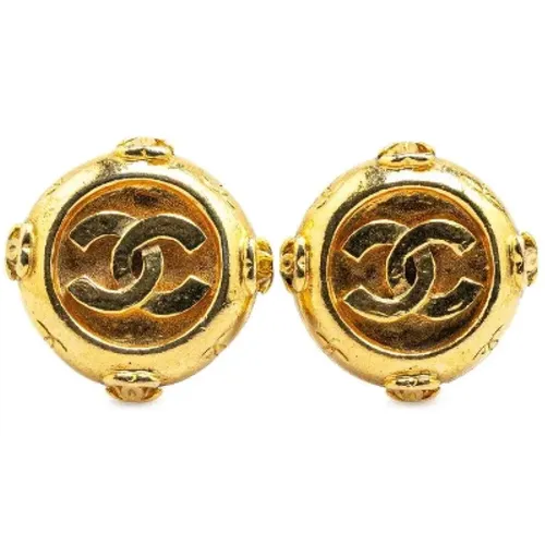 Pre-owned Jewellery, female, , Size: ONE SIZE Pre-owned Metal earrings - Chanel Vintage - Modalova