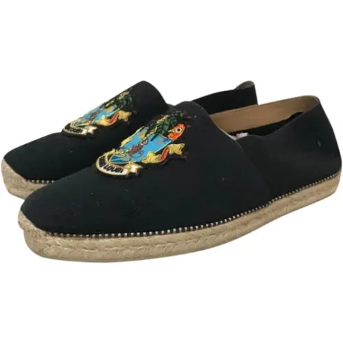 Pre-owned Flats, female, , Size: 10 US Pre-owned Canvas espadrilles - Christian Louboutin Pre-owned - Modalova