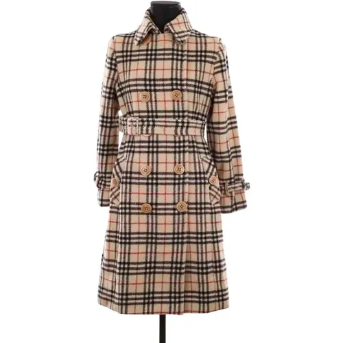 Pre-owned Coats, female, , Size: L Pre-owned Wool outerwear - Burberry Vintage - Modalova