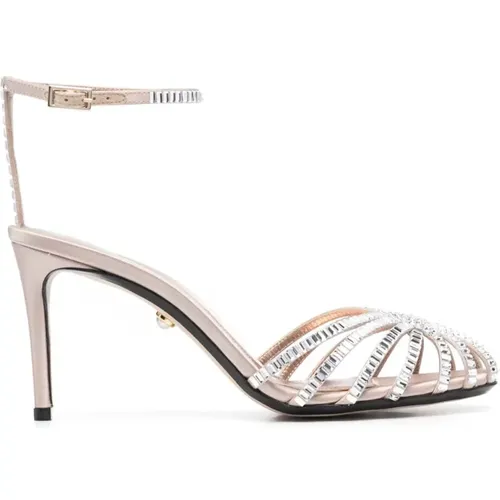 Crystal Embellished Sandals , female, Sizes: 6 UK - Alevi Milano - Modalova