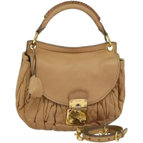 Pre-owned Handbags, female, , Size: ONE SIZE Pre-owned Leather handbags - Miu Miu Pre-owned - Modalova
