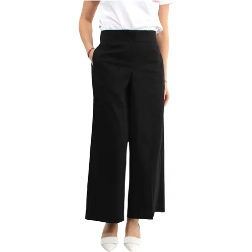 Schwarze Hose mit elastischem Bund , Damen, Größe: XL - Jijil - Modalova