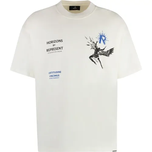Icarus cotton T-shirt , male, Sizes: L, S, XL - Represent - Modalova