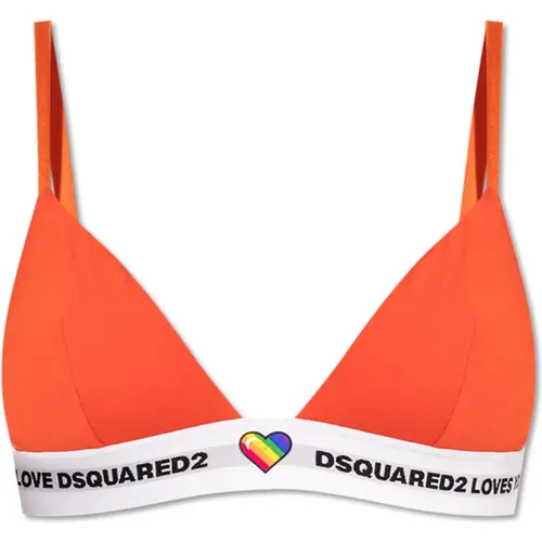 Bras, female, , Size: S Bra with logo - Dsquared2 - Modalova