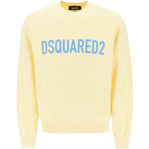 Sweatshirts, male, , Size: M logo print sweatshirt - Dsquared2 - Modalova