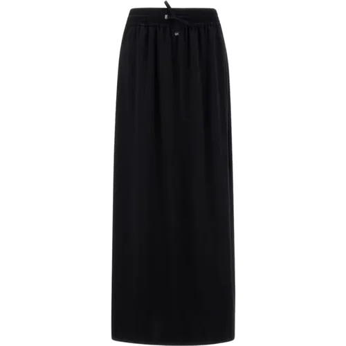 Silky Skirt with Elastic Waist , female, Sizes: S - Herno - Modalova