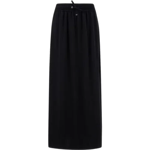 Silky Skirt with Elastic Waist , female, Sizes: XS, S - Herno - Modalova