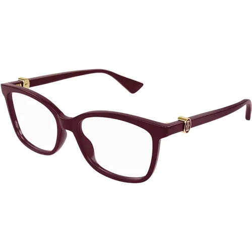 Elegant Square Frame Glasses , female, Sizes: 55 MM - Cartier - Modalova