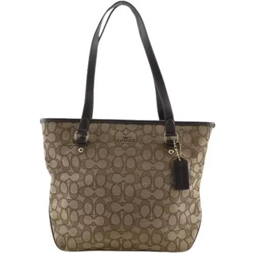 Pre-owned Tote Bags, female, , Size: ONE SIZE Pre-owned Canvas Shoulder Bag - Coach Pre-owned - Modalova