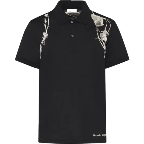 Printed Harness Polo Shirt in , male, Sizes: L - alexander mcqueen - Modalova