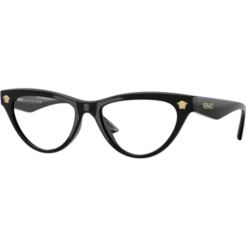 Stilvolle Brille in Schwarzer Farbe , Damen, Größe: 52 MM - Versace - Modalova