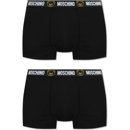 Bottoms, male, , Size: XS Two-pack boxers - Moschino - Modalova