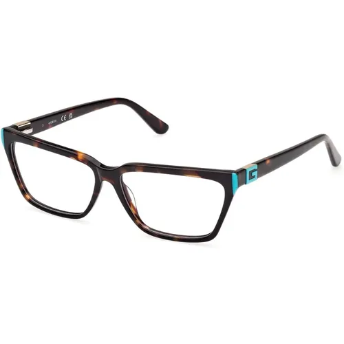 Rectangular Eyeglasses Gu50145 , female, Sizes: 56 MM - Guess - Modalova