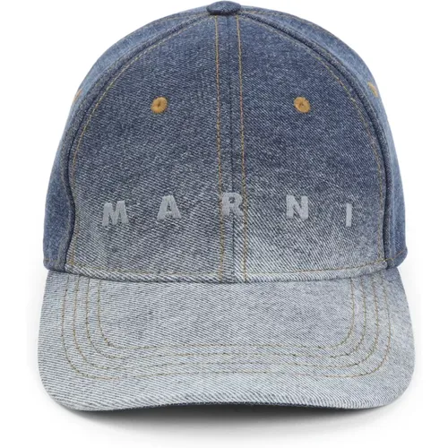 Caps, male, , Size: M Cotton Baseball Cap - Marni - Modalova