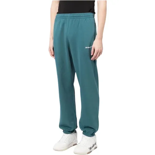 Light Blue Chain Arrow Sweatpants , female, Sizes: M, L - Off White - Modalova