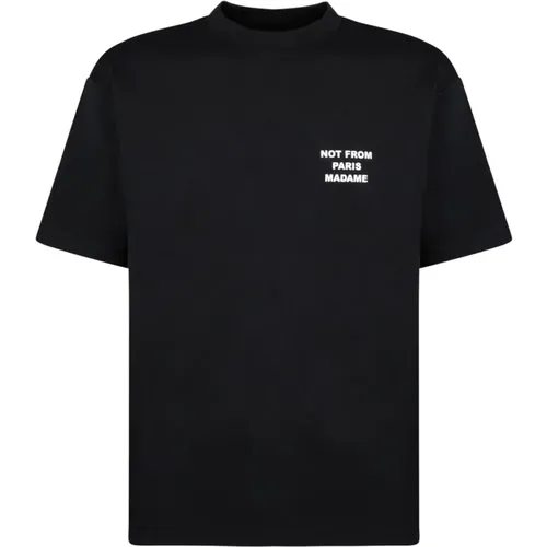 Slogan T-shirt Regular Fit , male, Sizes: L, 2XL, S, XL, M - Drole de Monsieur - Modalova