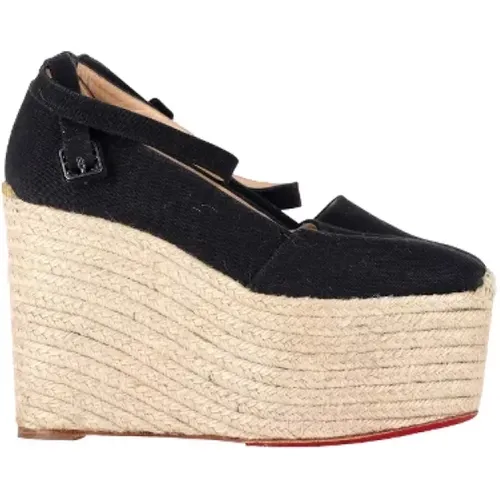 Pre-owned Sandals, female, , Size: 11 US Pre-owned Canvas espadrilles - Christian Louboutin Pre-owned - Modalova