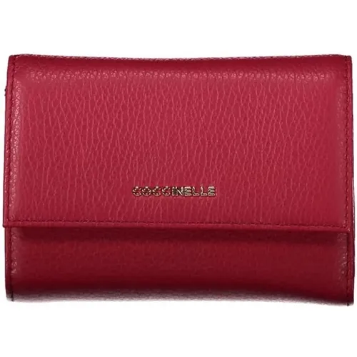 Wallets & Cardholders, female, , Size: ONE SIZE Luxurious Leather Wallet with Multiple Compartments - Coccinelle - Modalova