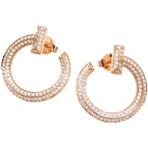 Pre-owned Jewellery, female, , Size: ONE SIZE Pre-owned Rose Gold earrings - Tiffany & Co. Pre-owned - Modalova