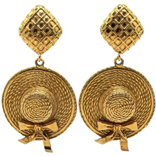 Pre-owned Jewellery, female, , Size: ONE SIZE Pre-owned Metal earrings - Chanel Vintage - Modalova