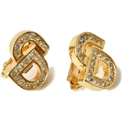 Pre-owned Jewellery, female, , Size: ONE SIZE Pre-owned Metal earrings - Dior Vintage - Modalova