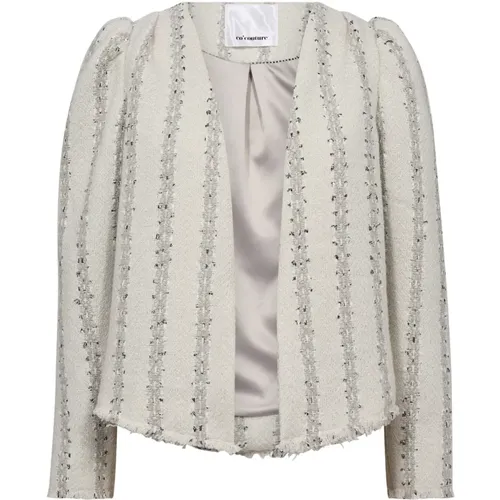 Boucle Jacket Blazer Off , female, Sizes: S, L, XL, M - Co'Couture - Modalova