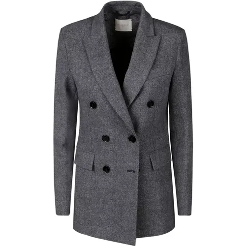 Blazers, female, , Size: M Sophisticated Double-Breasted Jacket - Circolo 1901 - Modalova