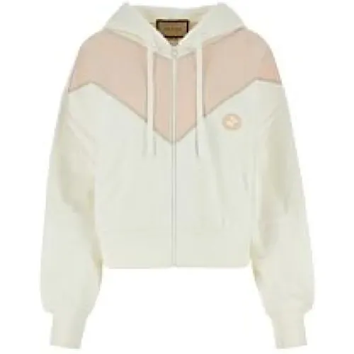 Zip-throughs, male, , Size: XS Light Felted Cotton Zip Sweater - Gucci - Modalova