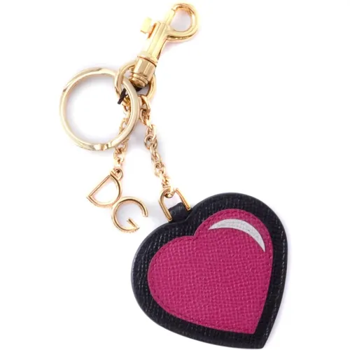 Keyrings, female, , Size: ONE SIZE Women Heart Key Holder - Dolce & Gabbana - Modalova