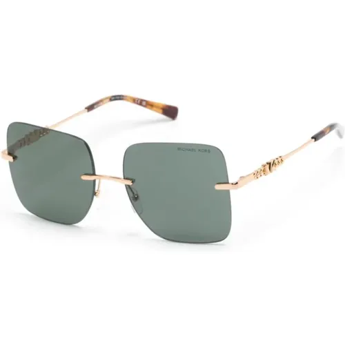 Green Sunglasses Stylish Everyday Use , female, Sizes: 55 MM - Michael Kors - Modalova